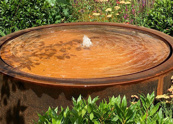 Giardino dell'interno all'aperto Art Corten Steel Water Fountains di progettazione moderna con le pompe