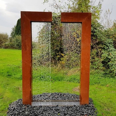 Il giardino all'aperto del metallo orna la caratteristica d'acciaio dell'acqua di Corten