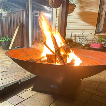 Fuoco Pit Round Corten Fire Pit del metallo del giardino di inverno 400*400*600mm