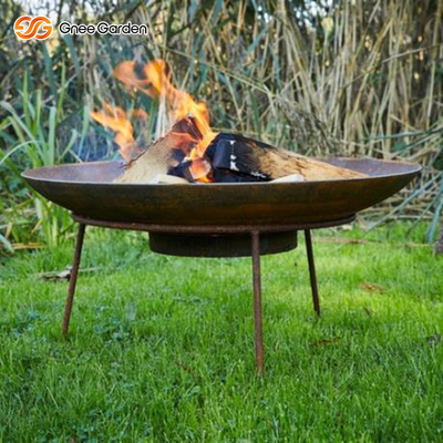 Pozzo d'acciaio di campeggio d'acciaio all'aperto del fuoco del pozzo 150cm Corten del fuoco dello SGS grande