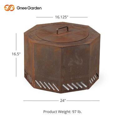 Fuoco d'acciaio Pit Wood Burning Fire Table dell'OEM 100cm Corten di Warmfire