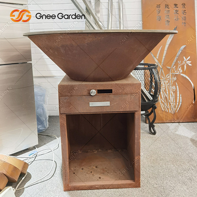 Barbecue d'acciaio pre sopravvissuto Pit Customizable Size del carbone di Corten Firepits