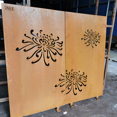 Decorazioni personalizzate Prodotti da giardino in metallo Pannelli schermati in acciaio corten Prova del tempo