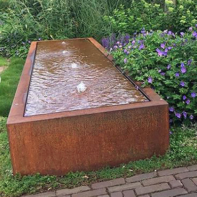 Caratteristica d'acciaio arrugginita resistente 600mm dell'acqua del tempo rettangolari