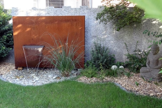 l'anti giardino del metallo di corrosione di 1800mm orna la depressione d'acciaio dell'acqua di Corten
