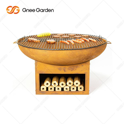 Metallo d'acciaio Rusty Barbecue Grill di campeggio di Corten per le verdure di cottura all'aperto