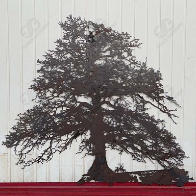 Scultura d'acciaio a forma di di Corten dell'albero personalizzabile per la decorazione del parco