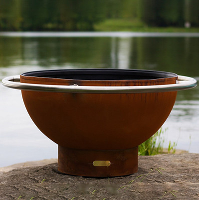Grande fuoco d'acciaio portatile Pit For Courtyard di 120cm Corten