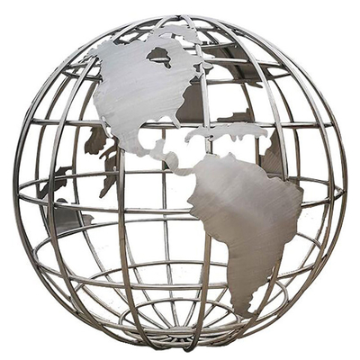 Lo specchio certificato TUV ha lucidato servizio dell'OEM della statua del globo della scultura di acciaio inossidabile il grande