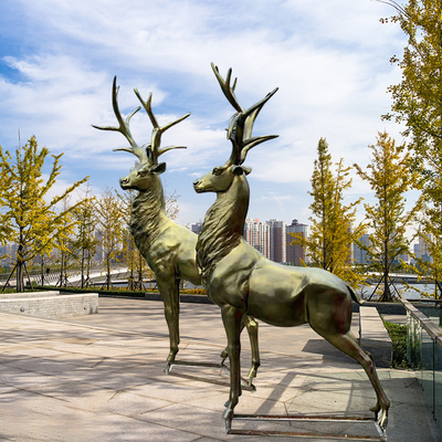Il CE ha certificato decorativo a grandezza naturale della scultura bronzea della statua bronzea all'aperto degli alci