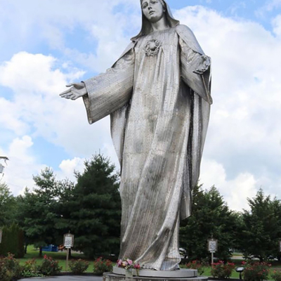 34 piedi di scultura all'aperto indipendente Mary Religious Statue Hand Crafted del metallo