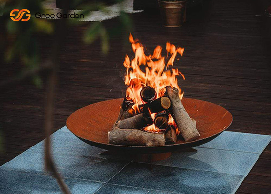 Pozzo all'aperto d'acciaio bruciante di legno del fuoco di Corten del giardino di Firepit del patio del cortile dell'addetto alla brasatura