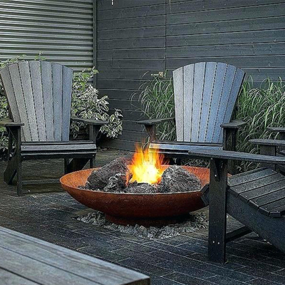Sopravvivendo la colonna d'acciaio del patio del metallo di Corten inforni la sfera Firepit di Pit Carbon Steel Half Ball