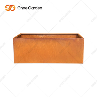 Piantatrice rettangolare della parete del metallo della grande piantatrice decorativa all'aperto del metallo di Corten
