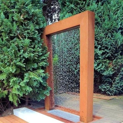 Stagno di acqua d'acciaio su misura di Corten del giardino con la tenda della pioggia