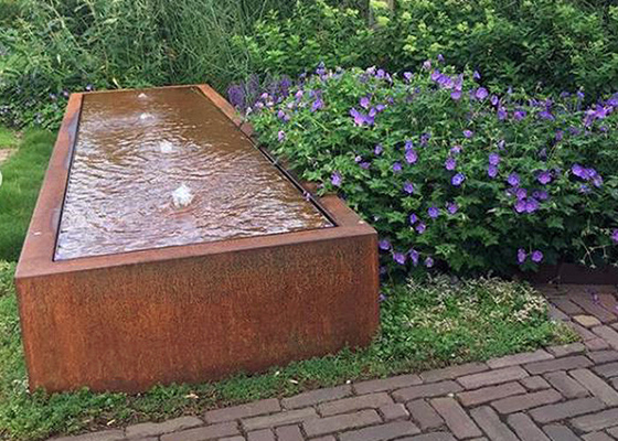 Caratteristica d'acciaio dell'acqua della fontana del giardino di Corten per la decorazione all'aperto