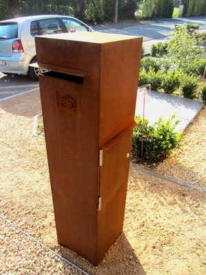 Isolato d'acciaio della cassetta delle lettere di Corten della cassetta della posta all'aperto su ordinazione del metallo