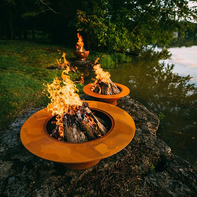 acciaio d'acciaio Firepit Prerusted del giardino della Tabella del fuoco di 550mm-1500mm Corten