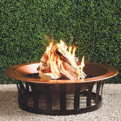 Giro dell'OEM che sopravvive il fuoco d'acciaio Pit Wooden Firepits del patio 62*62*64cm