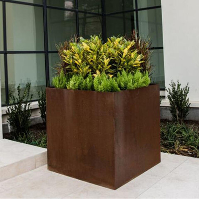 Il laser d'acciaio della piantatrice del cubo dello SGS IL TUV Corten ha tagliato la prova dell'abrasione di Rusty Steel Planters