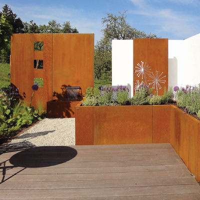 LO SGS TUV 0.8mm -2.0mm ha prefabbricato il cubo quadrato delle piantatrici d'acciaio di Corten