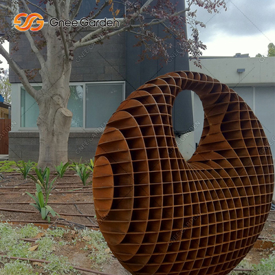 Scultura d'acciaio di Corten del grande estratto moderno all'aperto 5.0-8.0mm della scultura bronzea