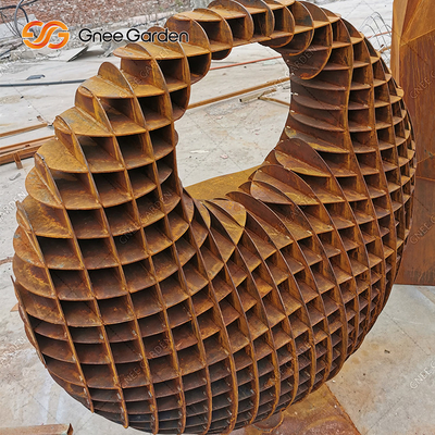 Scultura d'acciaio di Corten del grande estratto moderno all'aperto 5.0-8.0mm della scultura bronzea