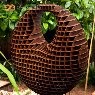 Scultura d'acciaio di Corten del grande estratto moderno all'aperto 5.0-8.0mm della scultura bronzea