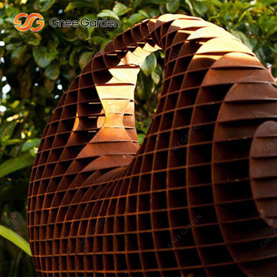 Scultura d'acciaio di Corten del grande estratto moderno all'aperto 5.0-8.0mm della scultura bronzea