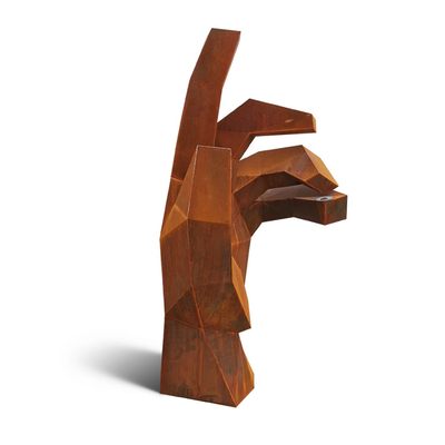 scultura d'acciaio di 175cm Rusty Metal Garden Ornaments Corten per la decorazione del parco