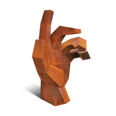 scultura d'acciaio di 175cm Rusty Metal Garden Ornaments Corten per la decorazione del parco