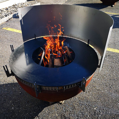 Deposito d'acciaio di cottura all'aperto del ceppo di Corten Ring Bbq Fire Pit With delle griglie del ODM dell'OEM