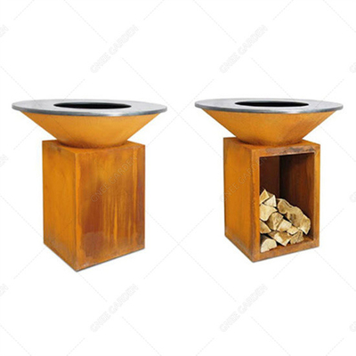 Pozzo d'acciaio d'acciaio del fuoco di Pit Camping 120cm Corten del fuoco del giro di Prerusted Corten