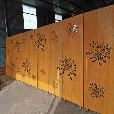 Decorazioni personalizzate Prodotti da giardino in metallo Pannelli schermati in acciaio corten Prova del tempo