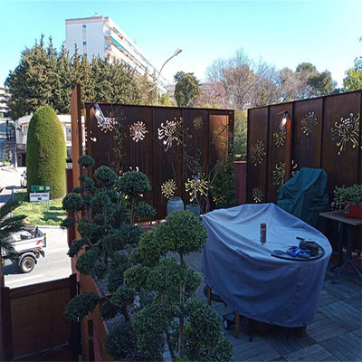 Il laser dell'acciaio di Corten della decorazione del balcone ha tagliato gli schermi Prerusted della segretezza del metallo dei pannelli