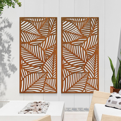 Schermi per la privacy in metallo decorativo per esterni in acciaio corten lucidato prearrugginito