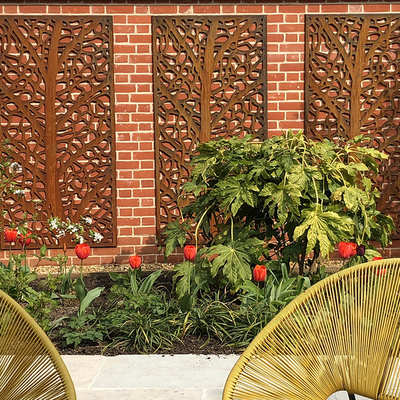 Divisorio in metallo per schermo da giardino in acciaio resistente agli agenti atmosferici OEM ODM