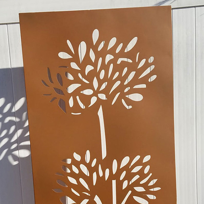 Prodotti da giardino in metallo certificati SGS Schermi in acciaio arrugginito personalizzabili