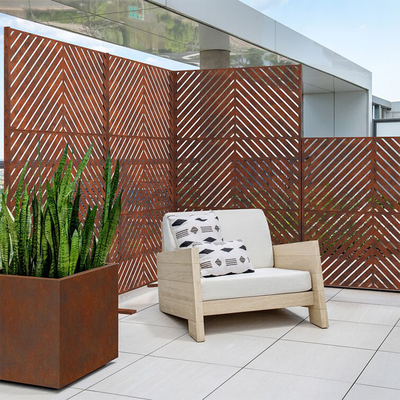 Muro divisorio d'acciaio personalizzabile dello schermo del giardino di Corten Prerusted