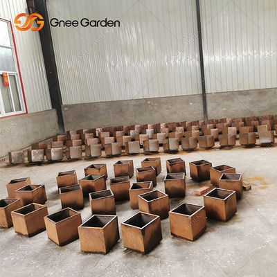 600mm 700mm Tin Planter For Tree Planting rettangolare all'aperto 1000mm