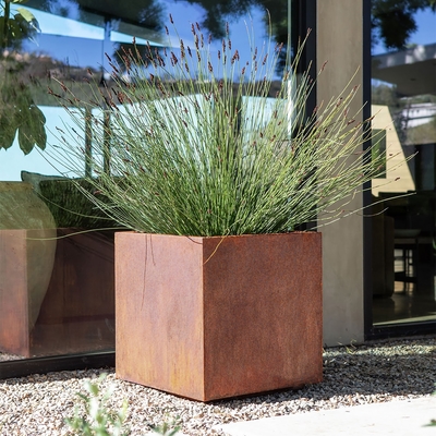 600mm 700mm Tin Planter For Tree Planting rettangolare all'aperto 1000mm
