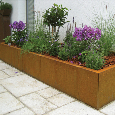 600mm 700mm Tin Planter For Tree Planting rettangolare all'aperto 1000mm