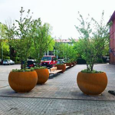 Piantatrice d'acciaio alta di Corten dei grandi vasi da fiori alti del metallo di spessore 1.5mm-6.0mm
