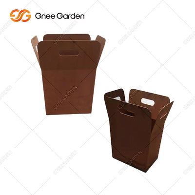 Arrugginisce la grande piantatrice del secchio del metallo del ferro libero per stile di giardinaggio all'aperto della decorazione di Inhance