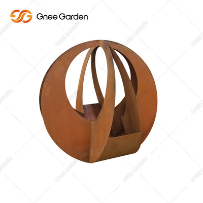Il laser su ordinazione di forma ha tagliato geometrico corten i vasi da fiori d'acciaio 90*25*25cm
