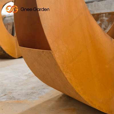 Piantatrici d'acciaio personalizzabili di Corten della piantatrice di Rusty Red Modern Outdoor Metal