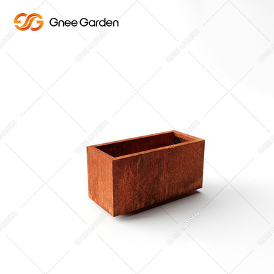 Vaso di fiore d'acciaio cubico del metallo della piantatrice di Corten di forma quadrata per il giardino