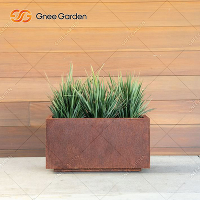 acciaio rettangolare geometrico di Corten della scatola della piantatrice del metallo di 90*25*25cm