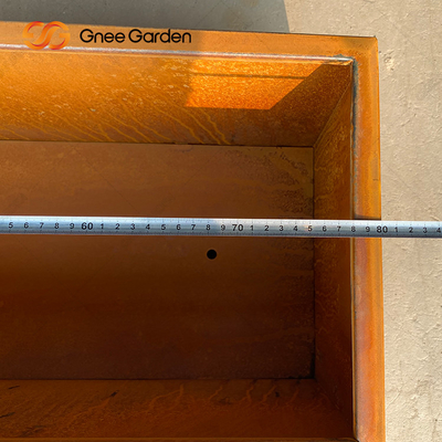 Quadrato d'acciaio Rusty Planter Boxes Weather Resistant di Corten per il fiore