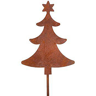 Il giardino arrugginito d'acciaio del metallo di Corten orna la decorazione a forma di dell'albero di Natale